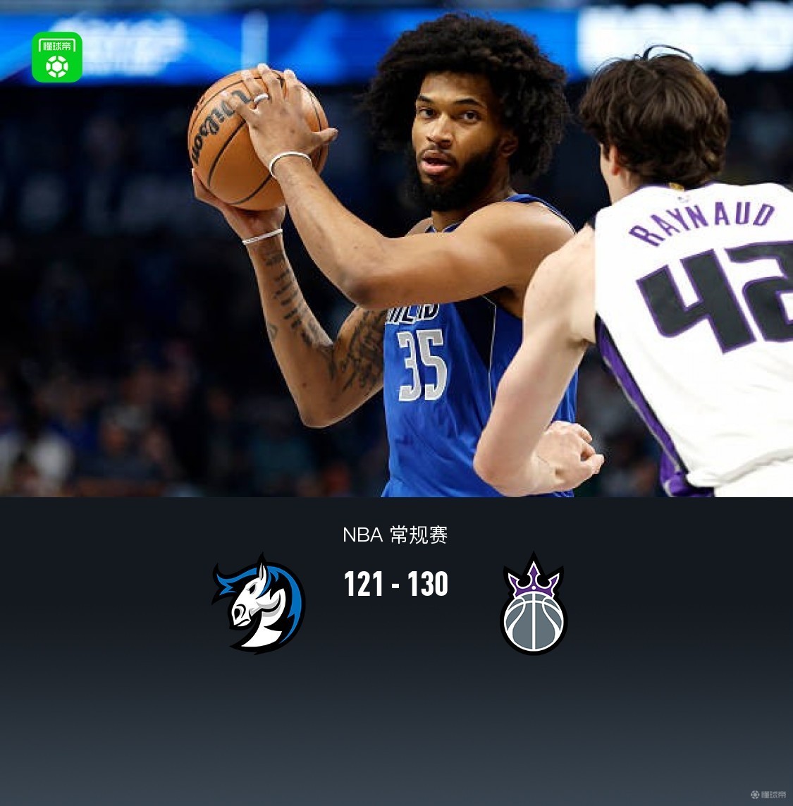 國王130-121擊退獨行俠，阿丘瓦29+12，馬紹爾空砍36分